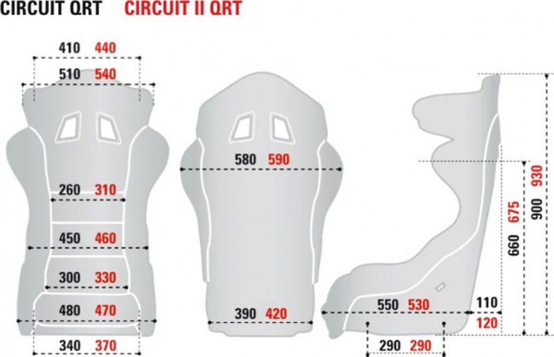 Závodní sedačka Sparco Circuit II QRT černá FIA homologace konstrukce laminát