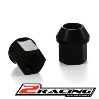 Závodní hliníkové matky na kola M12x1,5 racing matice na šteft kola- černá