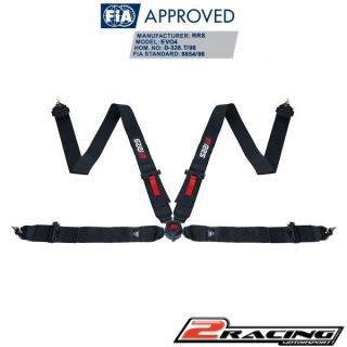 RRS EVO4 bezpečnostní pás 4bodový FIA 8854-98 černý