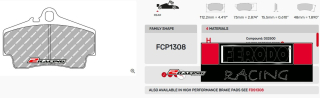 Závodní destičky DS3000 Ferodo racing FCP1308R