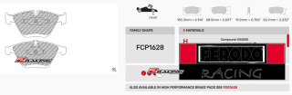 Závodní destičky DS3000 Ferodo racing FCP1628R