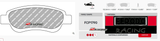 Závodní destičky DS2500 Ferodo racing FCP1790H