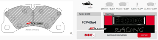 Závodní destičky DS2500 Ferodo racing FCP4064H