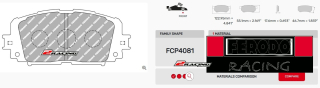 Závodní destičky DS2500 Ferodo racing FCP4081H