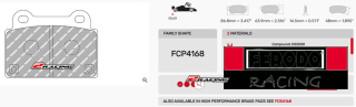 Závodní destičky DS2500 Ferodo racing FCP4168H