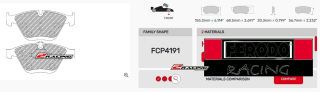 Závodní destičky DS2500 Ferodo racing FCP4191H