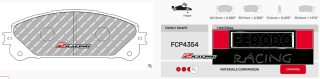 Závodní destičky DS2500 Ferodo racing FCP4354H