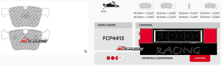 Závodní destičky DS2500 Ferodo racing FCP4413H