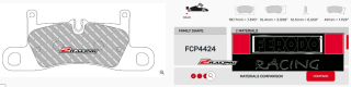 Závodní destičky DS2500 Ferodo racing FCP4424H