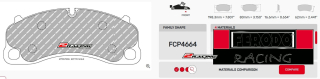 Závodní destičky DS2500 Ferodo racing FCP4664H