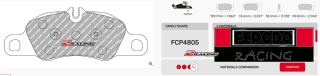 Závodní destičky DS2500 Ferodo racing FCP4805H
