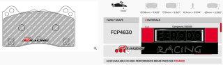 Závodní destičky DS2500 Ferodo racing FCP4830H