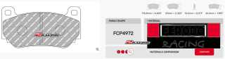 Závodní destičky DS2500 Ferodo racing FCP4972H