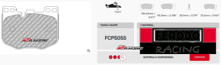 Závodní destičky DS2500 Ferodo racing FCP5055H