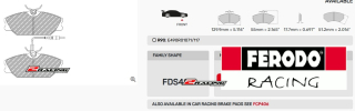 Sportovní destičky DS Performance Ferodo FDS406