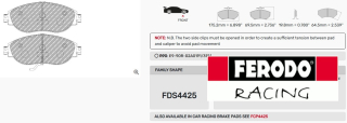 Sportovní destičky DS Performance Ferodo FDS4425