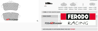Sportovní destičky DS Performance Ferodo FDS4587