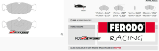 Sportovní destičky DS Performance Ferodo FDS732