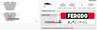 Sportovní destičky DS Performance Ferodo FDS857