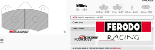 Sportovní destičky DS Performance Ferodo FDSR3083
