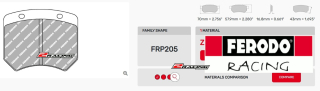 Závodní destičky DSUNO Ferodo racing FRP205Z
