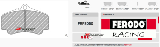 Závodní destičky DS1.11 Ferodo racing FRP3050W