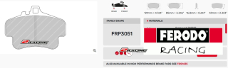 Závodní destičky DS1.11 Ferodo racing FRP3051W