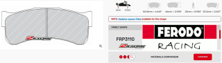 Závodní destičky TL66 Ferodo racing FRP3110TL66