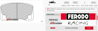 Závodní destičky DS2500 Ferodo racing FRP3143H