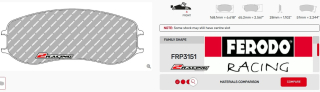 Závodní destičky DS3.12 Ferodo racing FRP3151GB