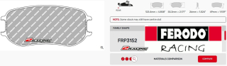 Závodní destičky DS3.12 Ferodo racing FRP3152GB