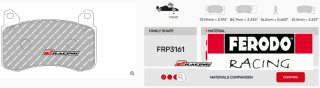 Závodní destičky DS2500 Ferodo racing FRP3161H