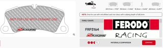 Závodní destičky DS3.12 Ferodo racing FRP3164G