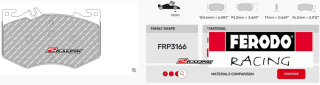 Závodní destičky DS2500 Ferodo racing FRP3166H
