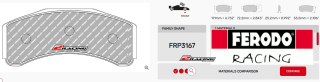 Závodní destičky DS3.12 Ferodo racing FRP3167G