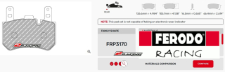 Závodní destičky DS3.12 Ferodo racing FRP3170G