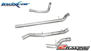 Nerezový výfuk místo katalizátoru + středová roura + Zadní bez s tlumiče gr. A - průměru 76 - (assemblage společně soriginal connection příruby) Inoxcar racing LLA.03 ABARTH