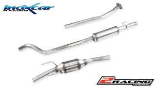 Nerezový výfuk místo katalizátoru + Central pipe společně ss tlumiče + Zadní s tlumiče gr. N - průměru 50 Inoxcar racing LOP.02