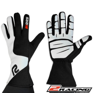 Kartingové závodní rukavice na motokáry černé RRS