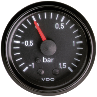 VDO budík tlak turba  -1-1.5BAR -palubní přístroj mechanický
