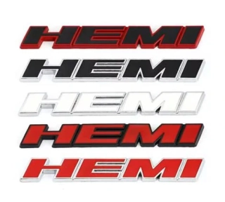 Znak HEMI nápis na auto samolepicí, 10.8cm x 1.6cm x 0.4cm