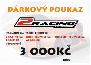 Dárkový poukaz na dárky v hodnotě - 3000Kč -2Racing