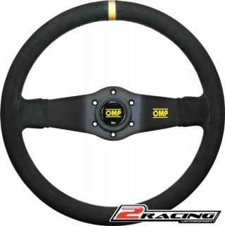 Kožený závodní volant OMP Rally dvouramenný 350/95mm