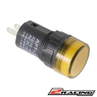 Kontrolka LED 12V AC/DC v plastovém pouzdře žlutá