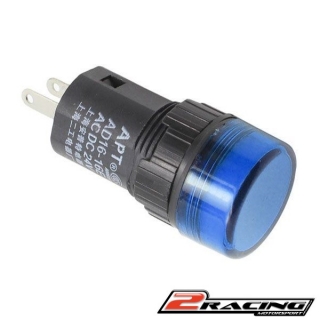 Kontrolka LED 12V AC/DC v plastovém pouzdře modrá