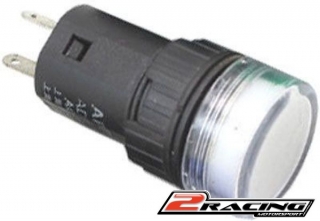 Kontrolka LED 12V AC/DC v plastovém pouzdře bílá