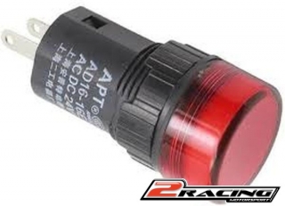 Kontrolka LED 12V AC/DC v plastovém pouzdře červená