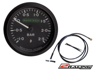 Racetech budík tlak turba -1.0 do +2.5 bar včetně kabeláže