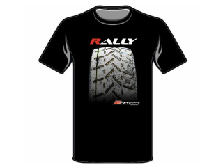 Triko Rally s potiskem design pneu černé