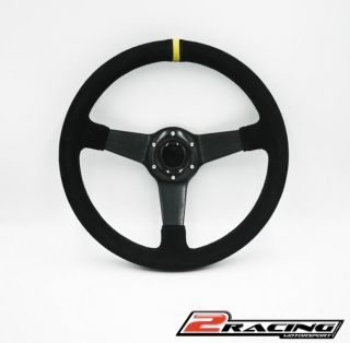 Závodní volant Drift 3.ramenný 350mm - odsazený 68mm - černý
